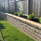 Picture of retaining wall.
